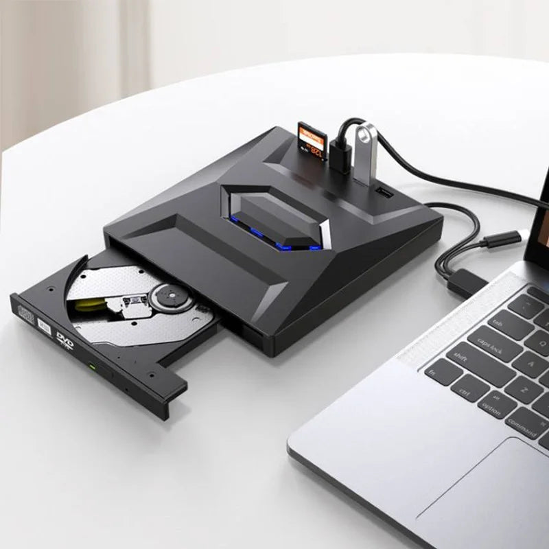 7-in-1 External DVD Drive and Writer With High Speed Data Transfer