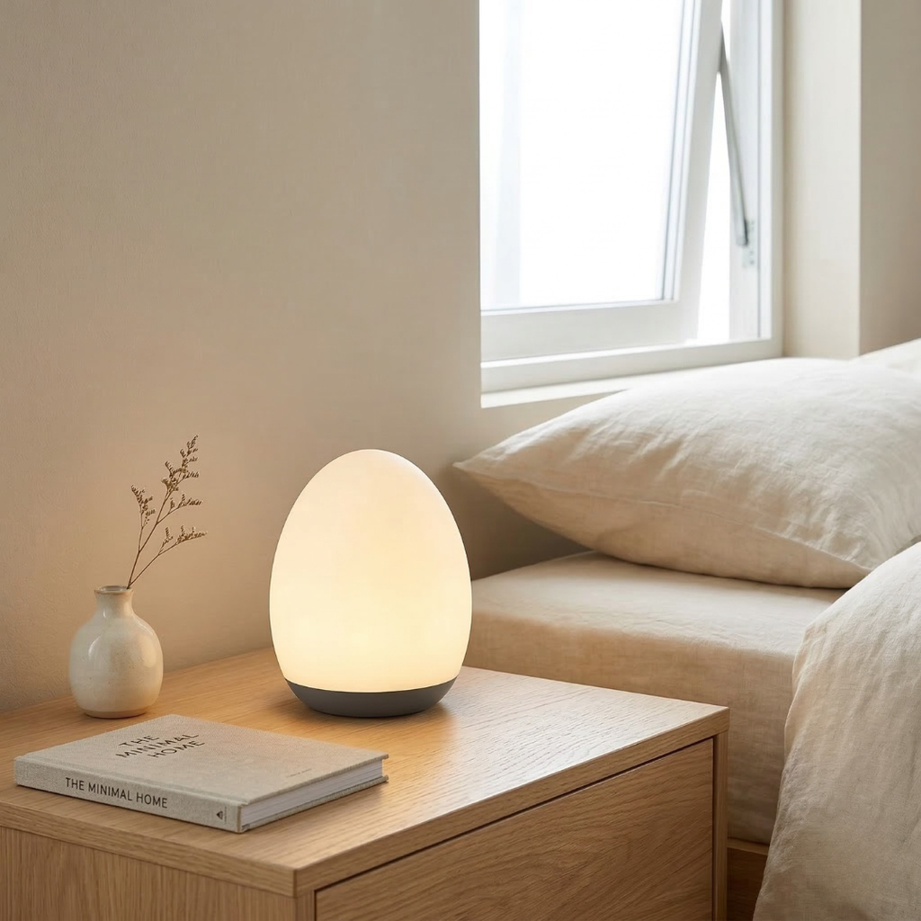 Lampada da comodino con LED ricaricabile per un uso facile