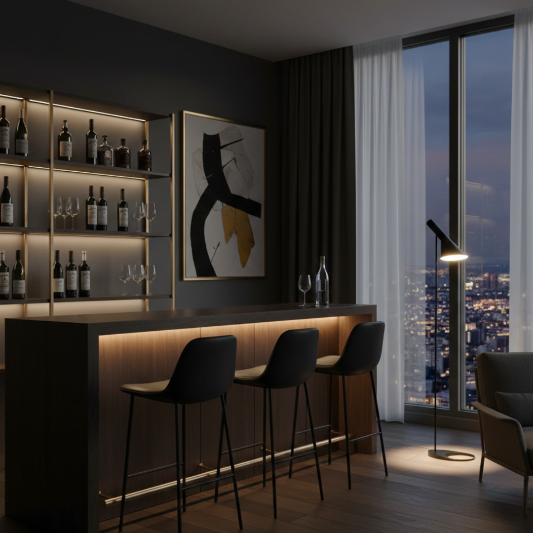 Severská minimalistická LED stojací lampa pro pohodlí očí a styl