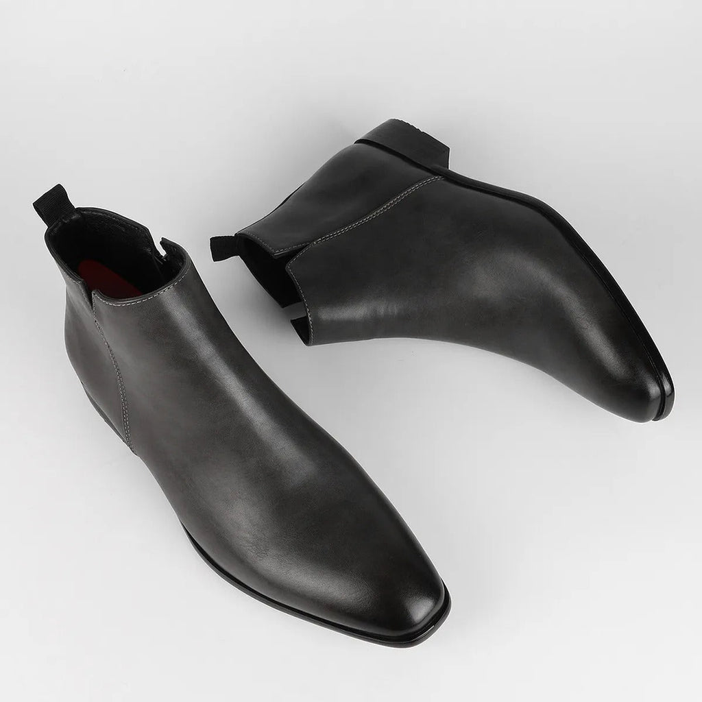 Aurelia Chelsea Leather Dress Boots For Men, Sleek
