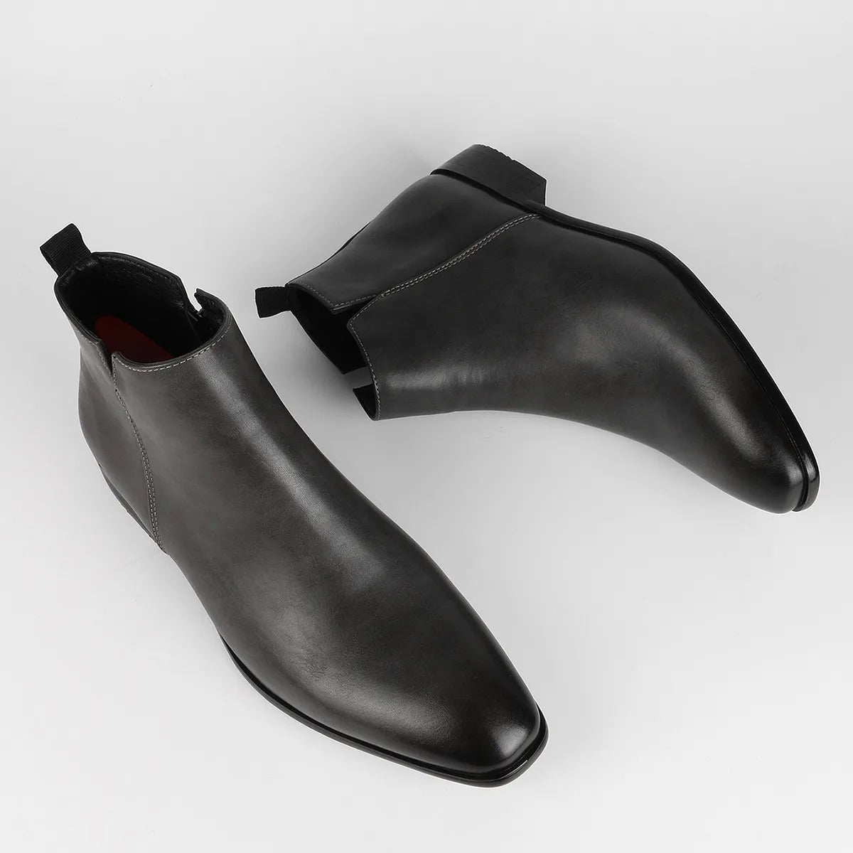 Aurelia Chelsea Leather Dress Boots For Men, Sleek