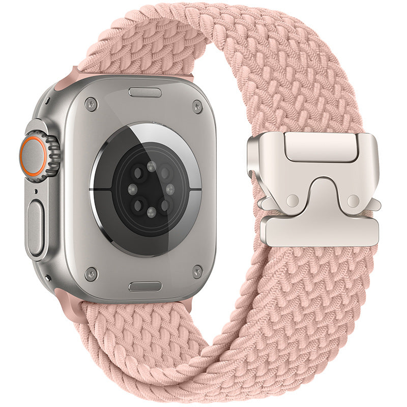 Nylon Braided Watch Band With Parachute Buckle For Apple Watch