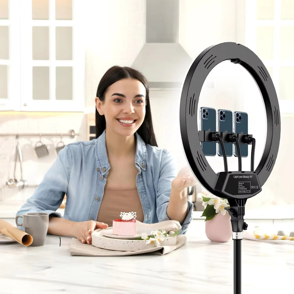 ProLite 18-Inch Circular LED Light With Tripod Stand