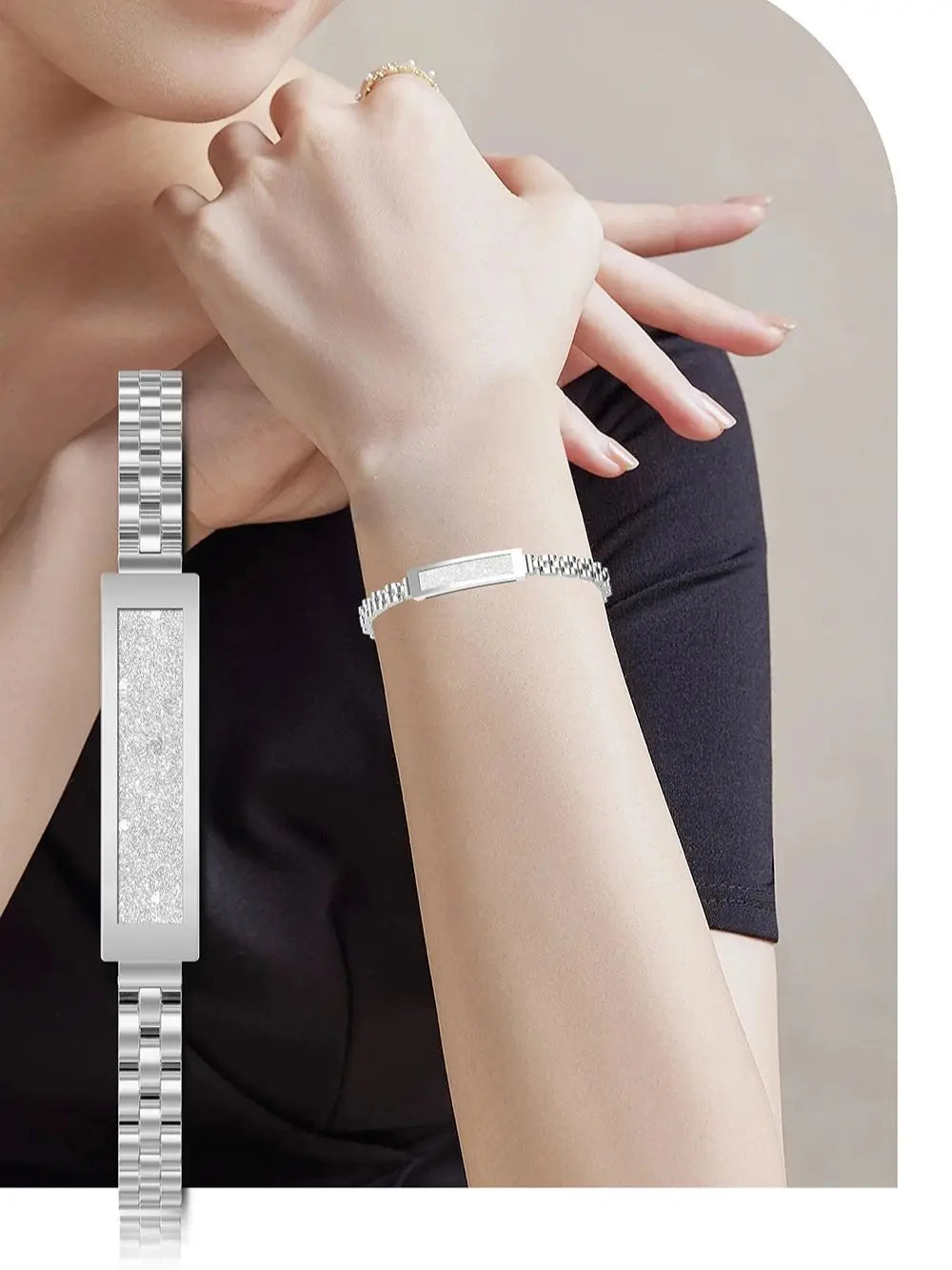 NovaChain Kvinders Fitnessarmbånd Bluetooth Tracker med Puls og Blodilt