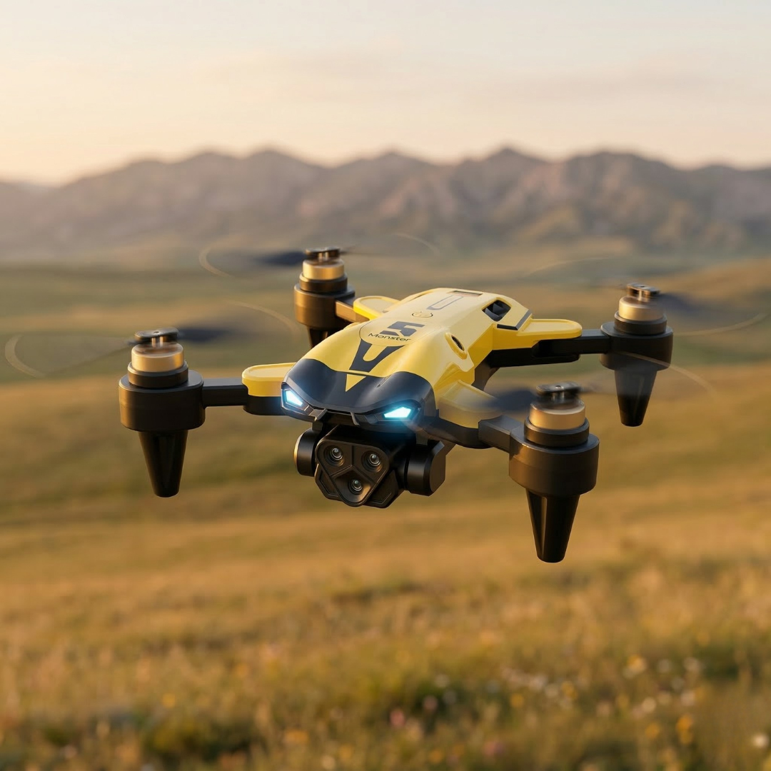 8K Quadcopter With Triple Camera System For High Detail Aerial Photography
