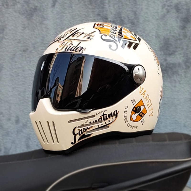 Přilba na motocykl typu Full Face Cruiser | Tmavý štít - schváleno DOT a ECE