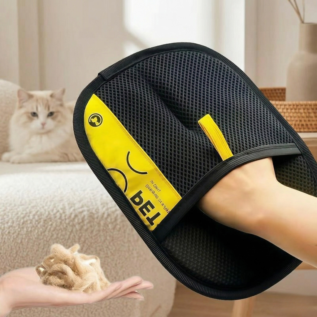 Grooming Glove For Pet Hair Removal And Fur Cleanup