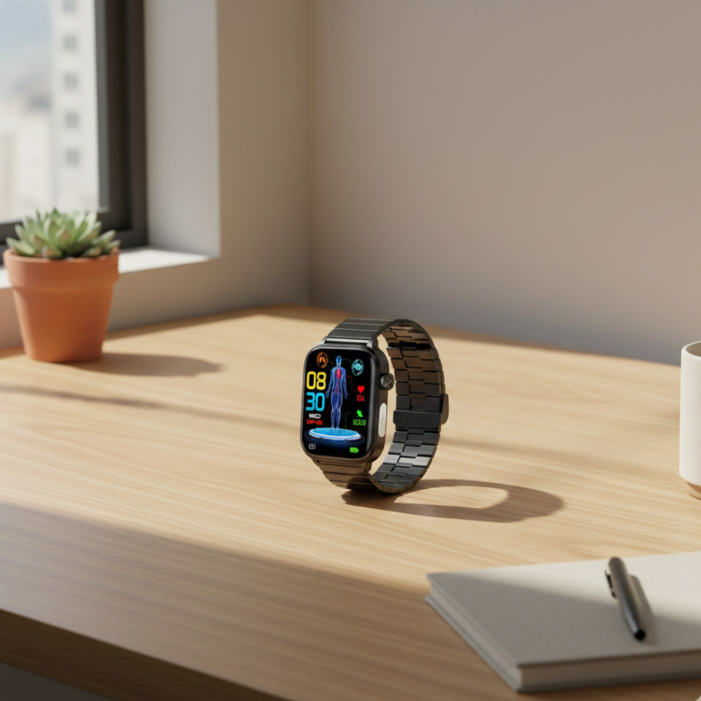 AMOLED-skærm smartwatch med Bluetooth-opkald vandtæt til daglig brug