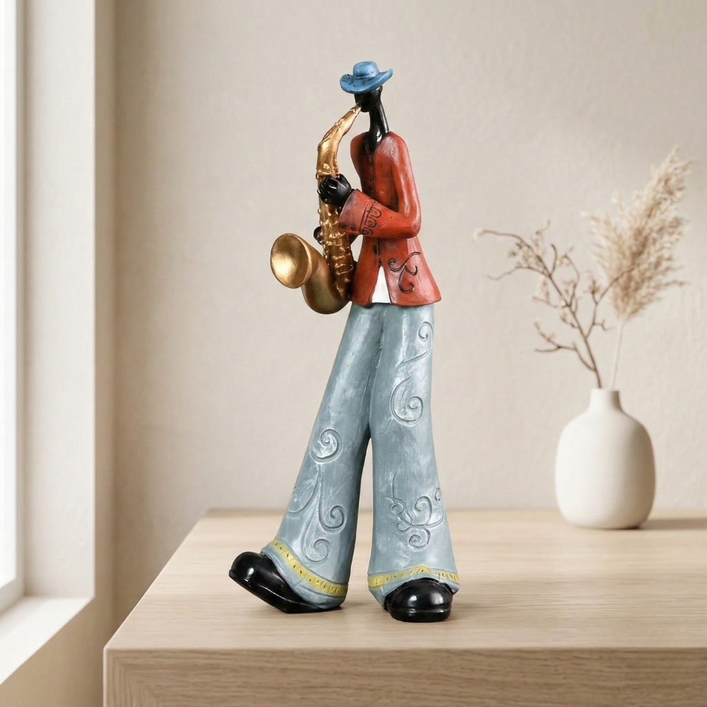 Jazz Musical Band Resin Figurine Elegant Art Sculpture For Music Lovers