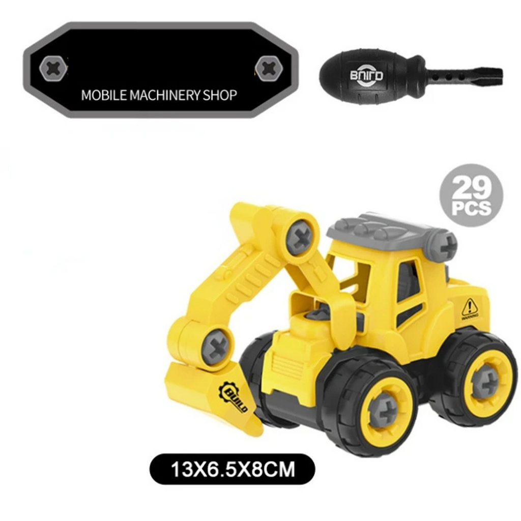 BuildMate | DIY Construction Trucks Playset For Engineering And Imaginative Play | Orntli