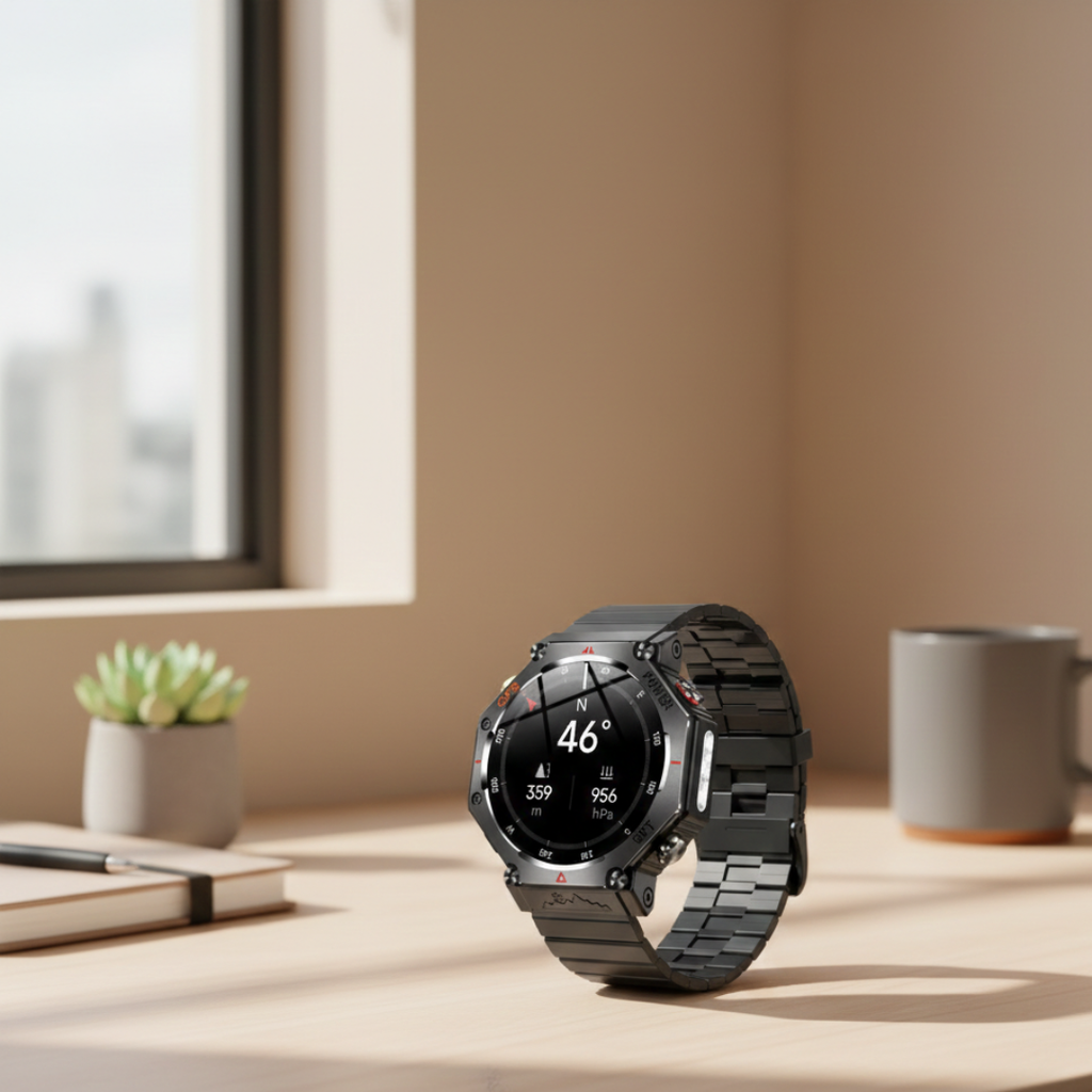 Outdoor Waterproof AMOLED GPS Smartwatch With Compass And Altimeter