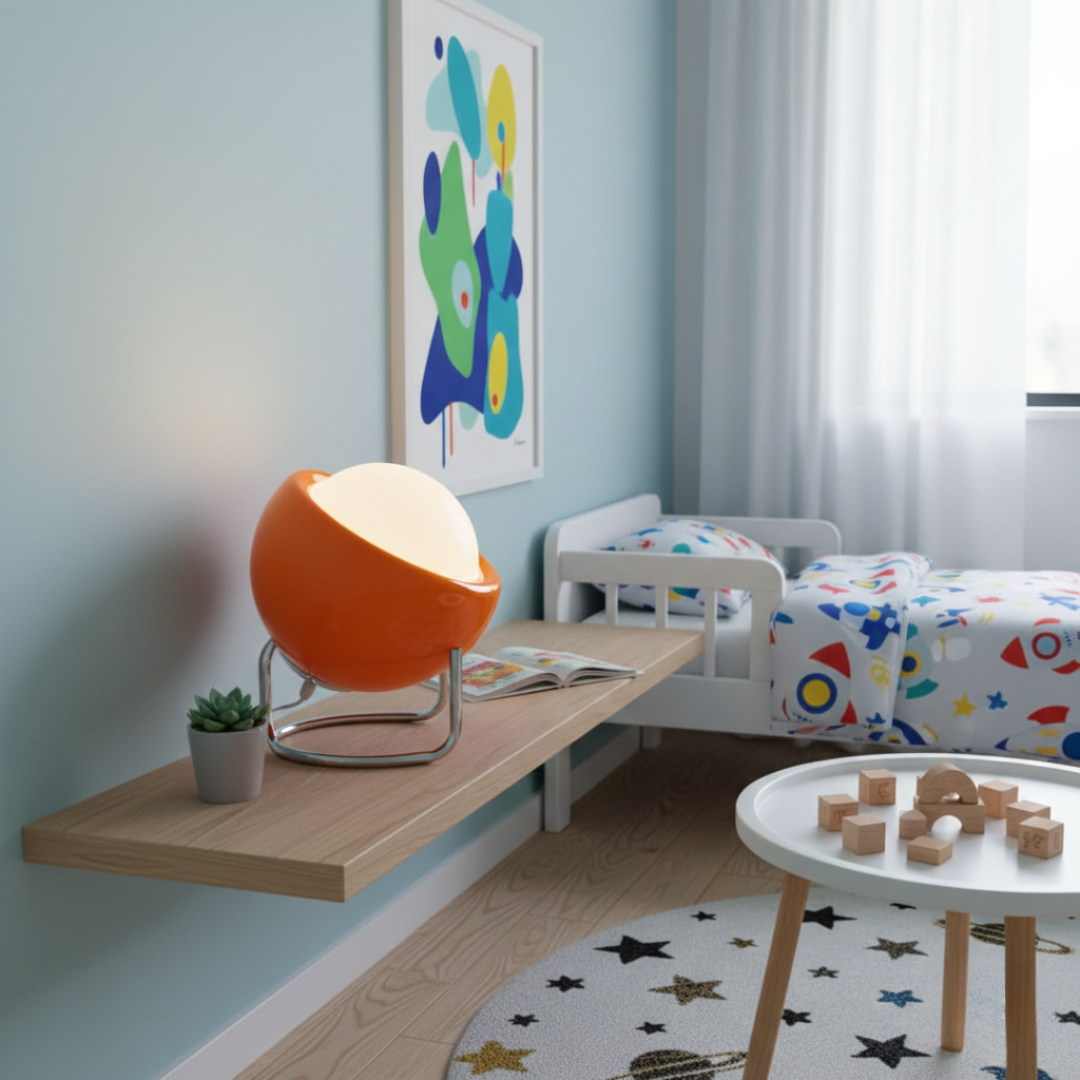 Stolní lampa s béžovým skleněným stínidlem pro elegantní domácí dekoraci do interiéru