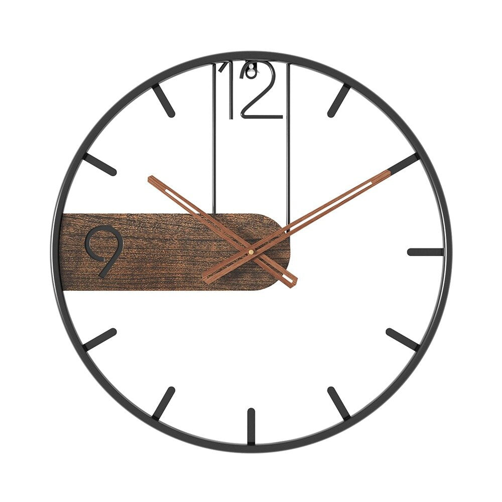 Walnut and Steel Wall Clock | Orntli