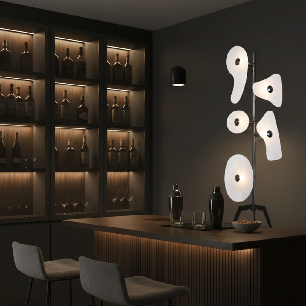 LED Floor Light With Color Changing Ambience For Modern Living Rooms