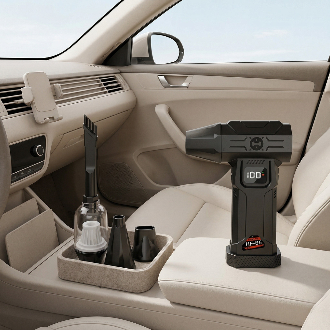 Turbo Air Portable Vacuum Cleaner For Cars And Interiors
