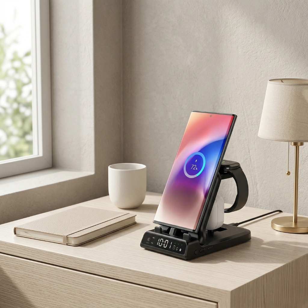 Charging Hub With USB-C Port For Galaxy Watch And Smartphones