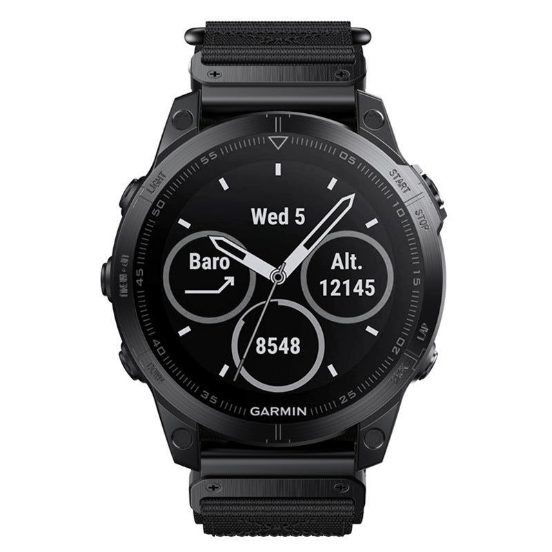 Taktisk nylonrem til ur, passer til Garmin Tactix Fenix 8 7 7X 6 6X