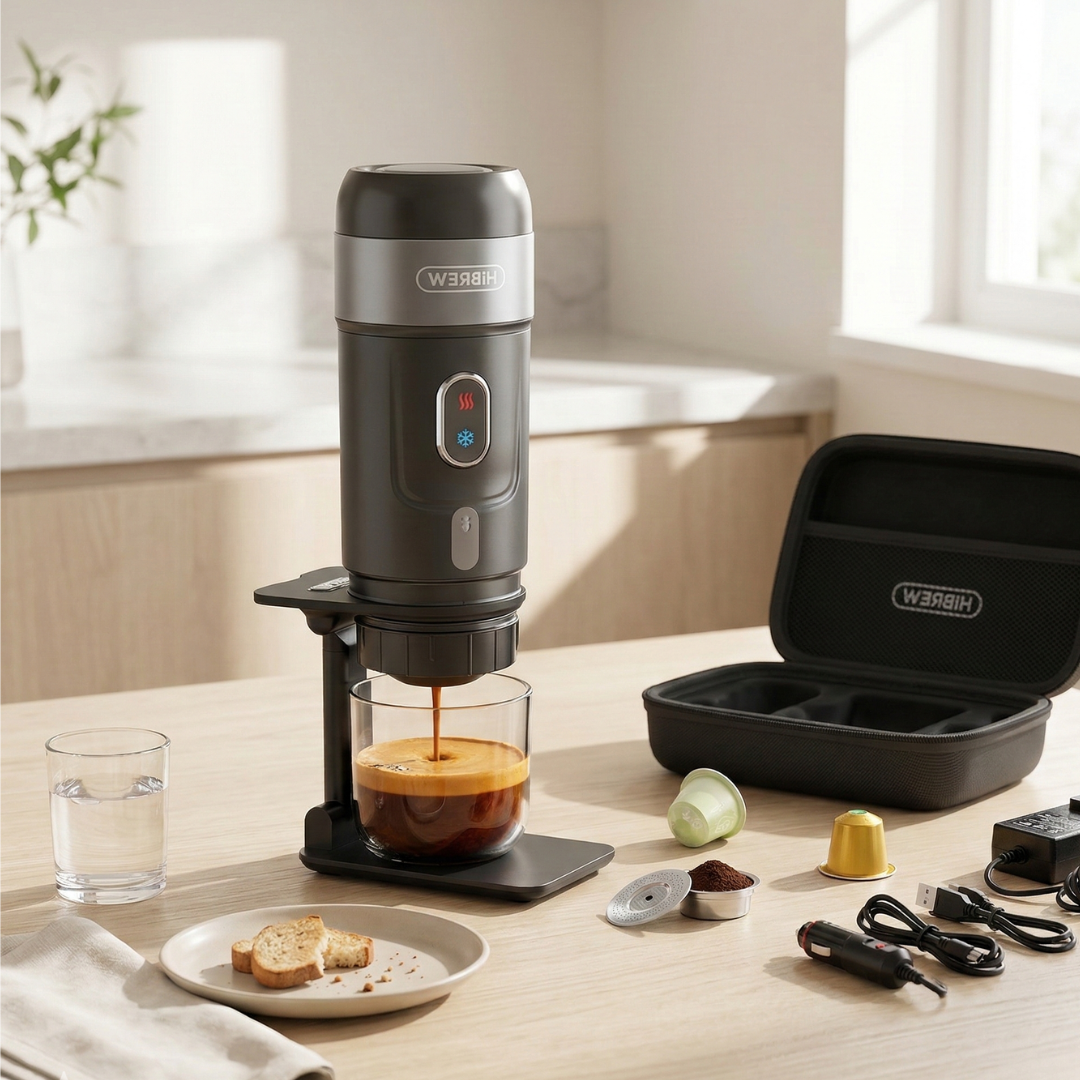 Macchina da caffè espresso compatta 12V per viaggi e uso portatile
