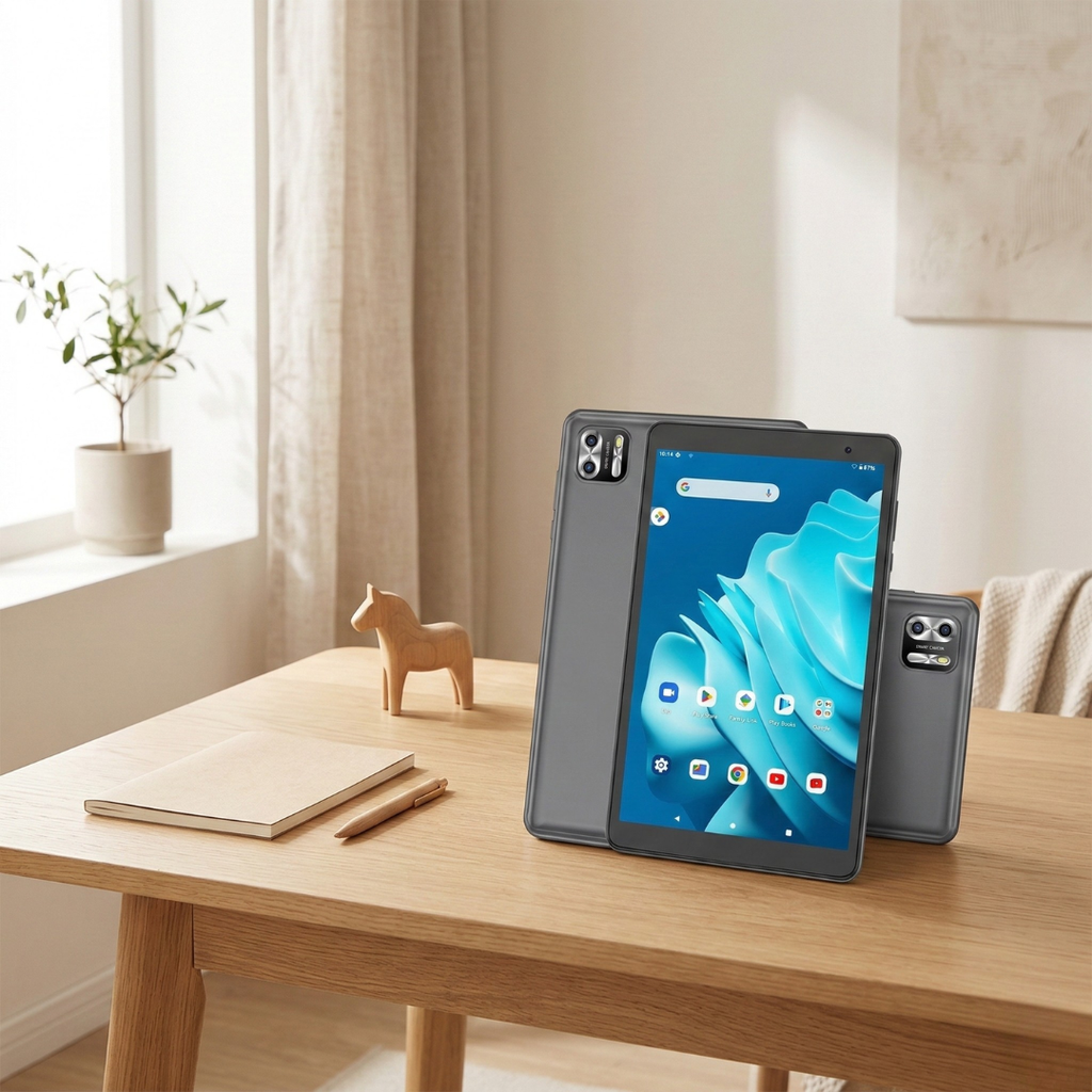 PRITOM 8-tommer kompakt Android-tablet til daglige opgaver og læsning
