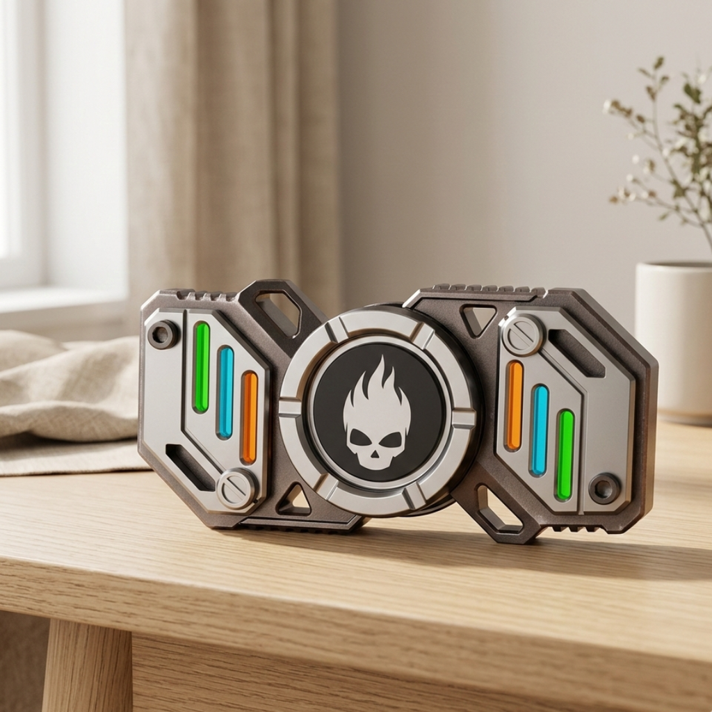 Star Soldier Fidget Spinner With Glowing Lights Stress Relief