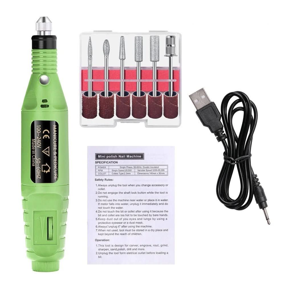NailMaster Elite 6'sı 1 Arada Elektrikli Tırnak Bakım Seti Ev ve Salon İçin