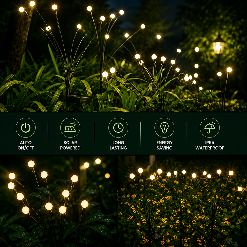 Firefly Solar Garden Lights For Ambient Outdoor Glow