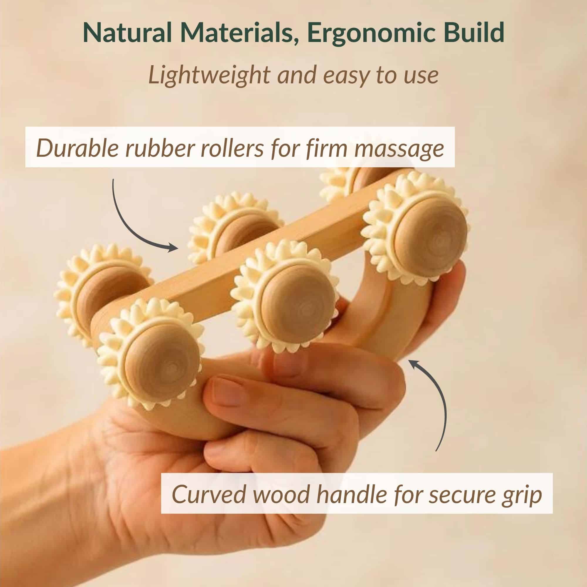 Rolo Portátil Manual para Massagem Muscular e Alívio Diário