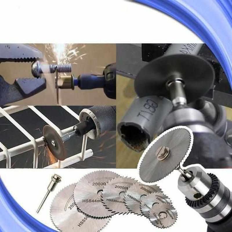 Six Piece High Speed Steel Circular Saw Blades Set For Drills Wood Metal Plastic