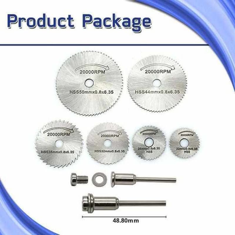 Six Piece High Speed Steel Circular Saw Blades Set For Drills Wood Metal Plastic
