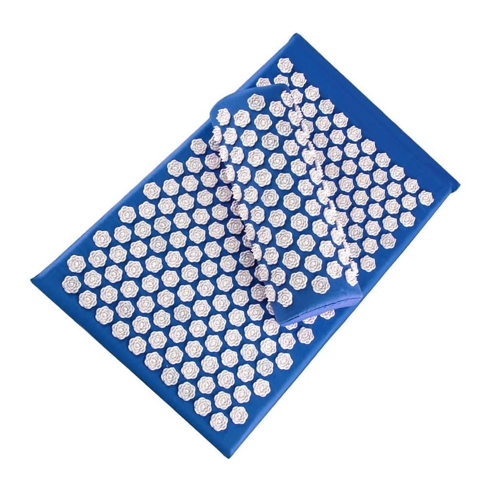 Set Tappetino Yoga e Cuscino CalmFlex per Agopressione e Sollievo Naturale dal Dolore a Casa