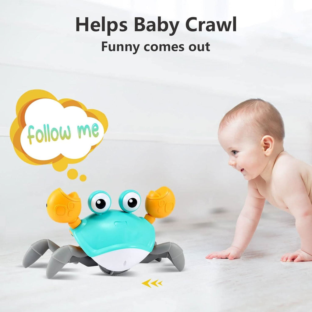 CrawlJoy Crab Crawling Toy With Music And Colorful Lights For Babies From 1 Year