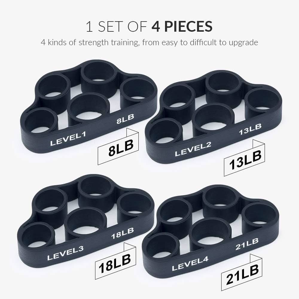 Set da 4 rinforzatori per mani FlexGrip per la forza di dita e avambracci per atleti