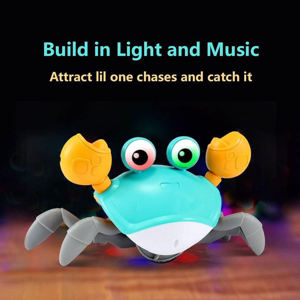 CrawlJoy Crab Crawling Toy With Music And Colorful Lights For Babies From 1 Year