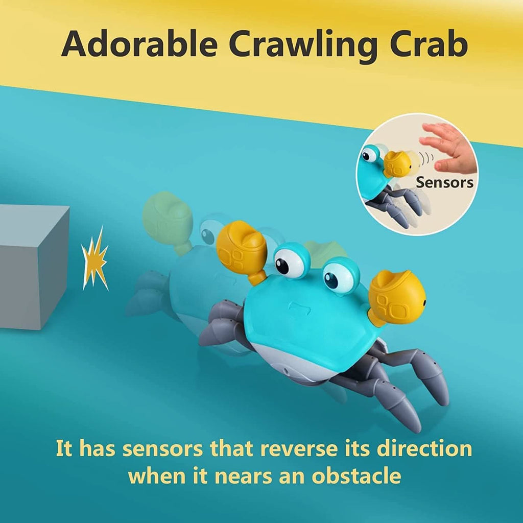 CrawlJoy Crab Crawling Toy With Music And Colorful Lights For Babies From 1 Year