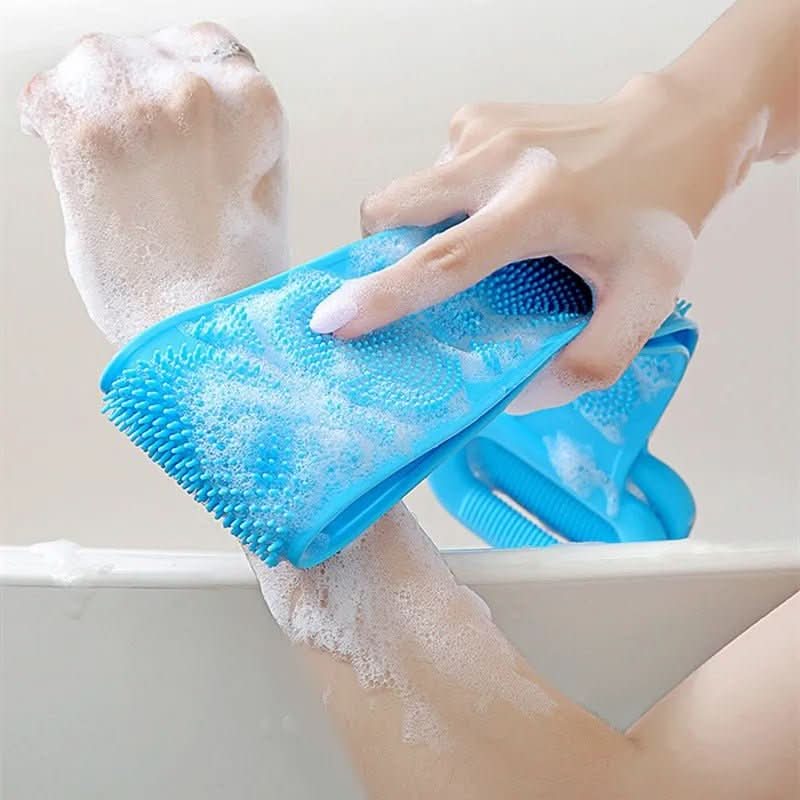 AuraFlex Silicone Body Scrub Brush For Radiant Skin All Skin Types