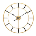 Gold and Black Metal Wall Clock Large