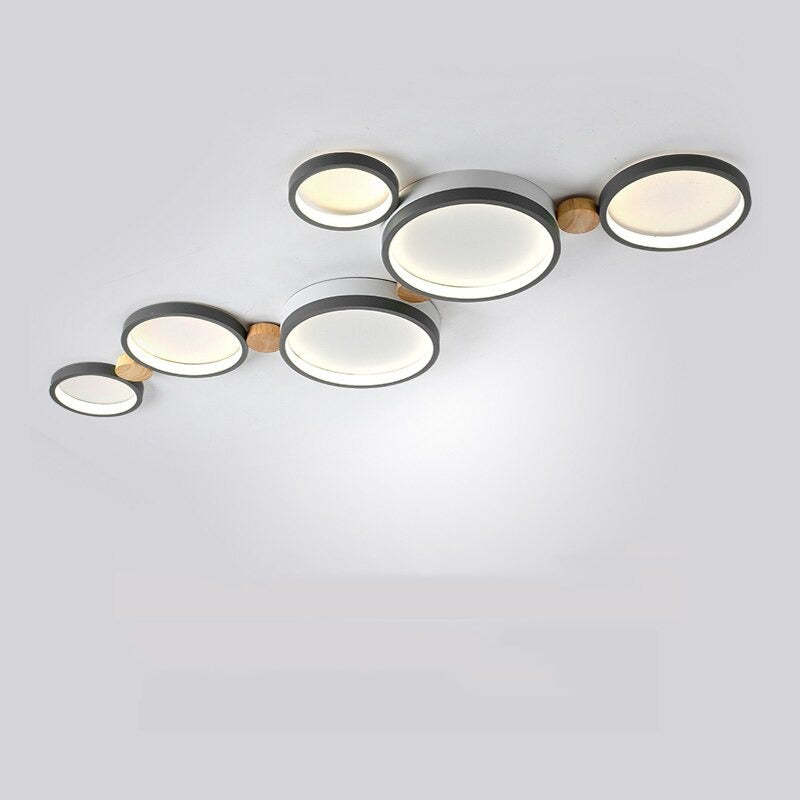 AstraLuma Ceiling Lamp With White And Gray Metal Finish