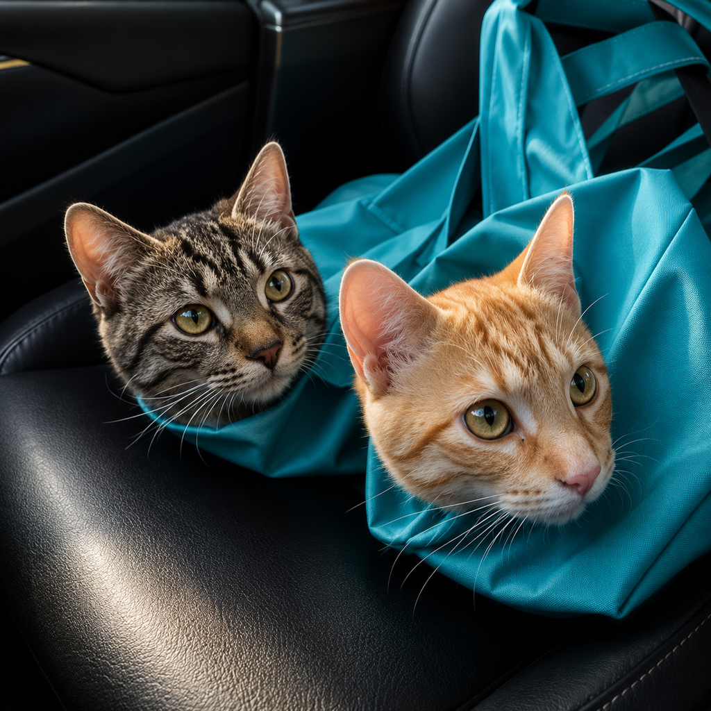 Borsa per trasportino per gatti Compagnien con protezione antigraffio per visite veterinarie quotidiane
