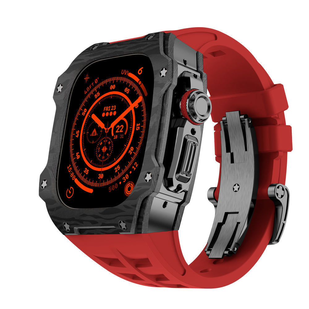 Apple Watch Ultra Case In Carbon Fiber RM7015 Titanium Edition