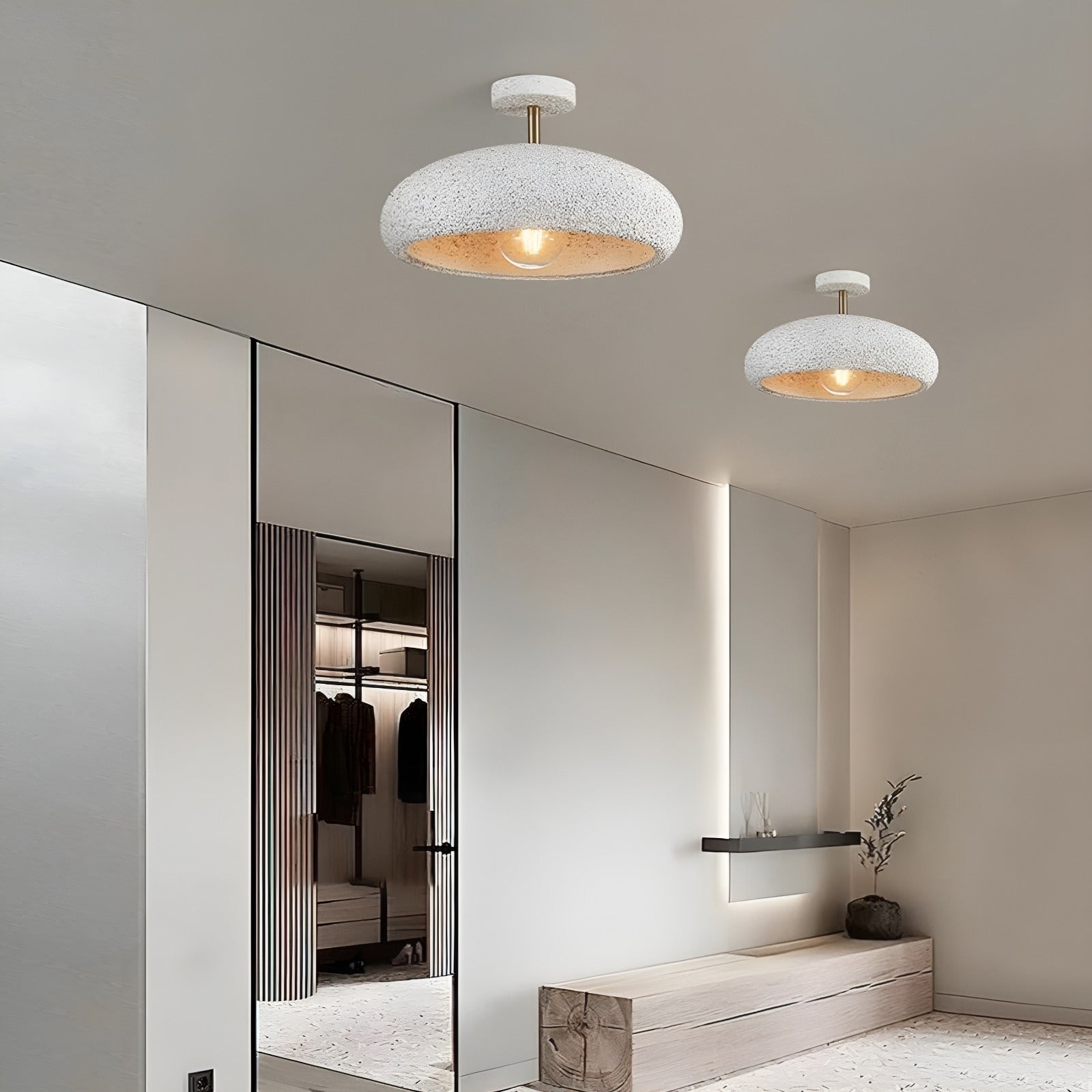 NovaLume Halo Taklampe med flekkete teksturfinish