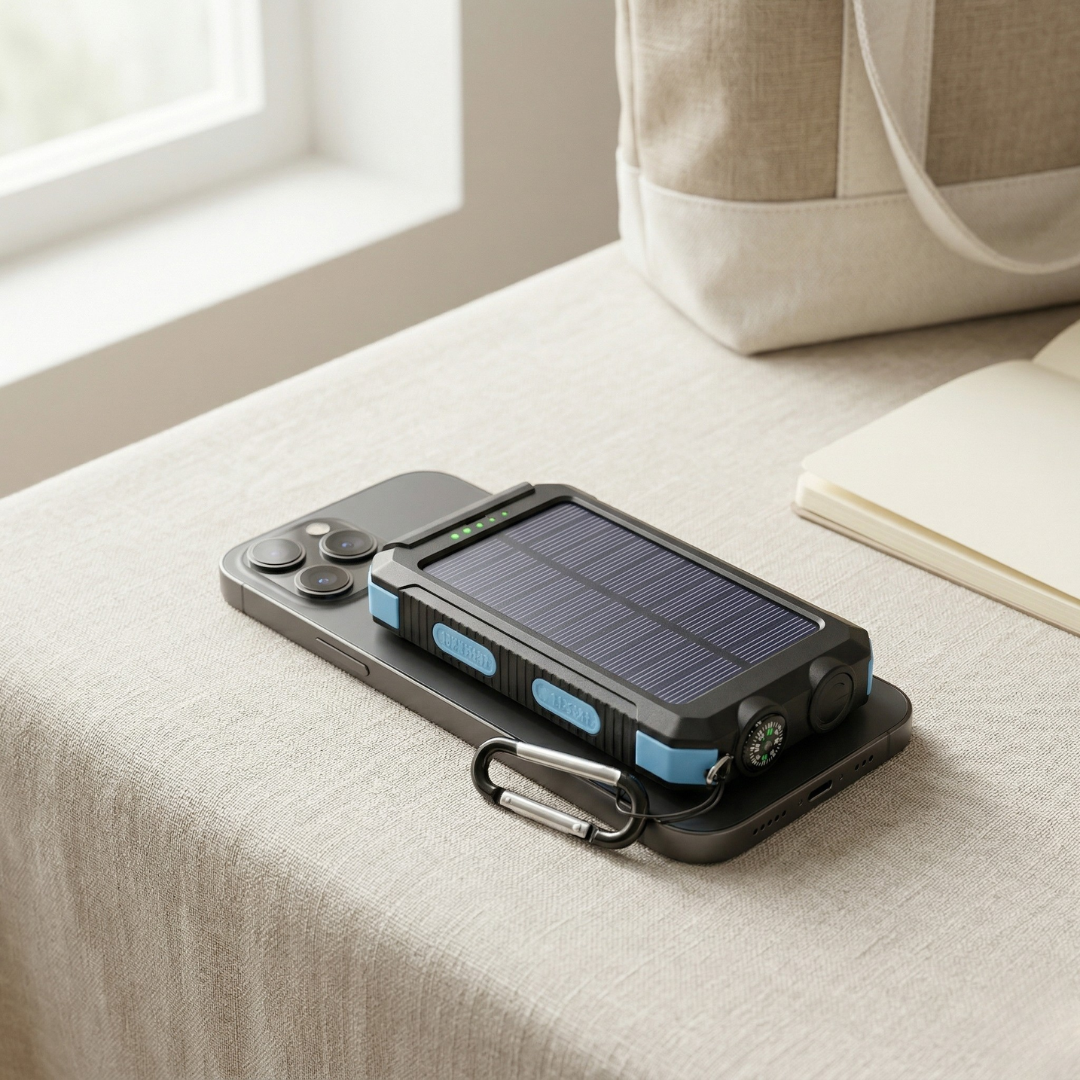 PowerMax 80000mAh Solar Charger Featuring LED Light