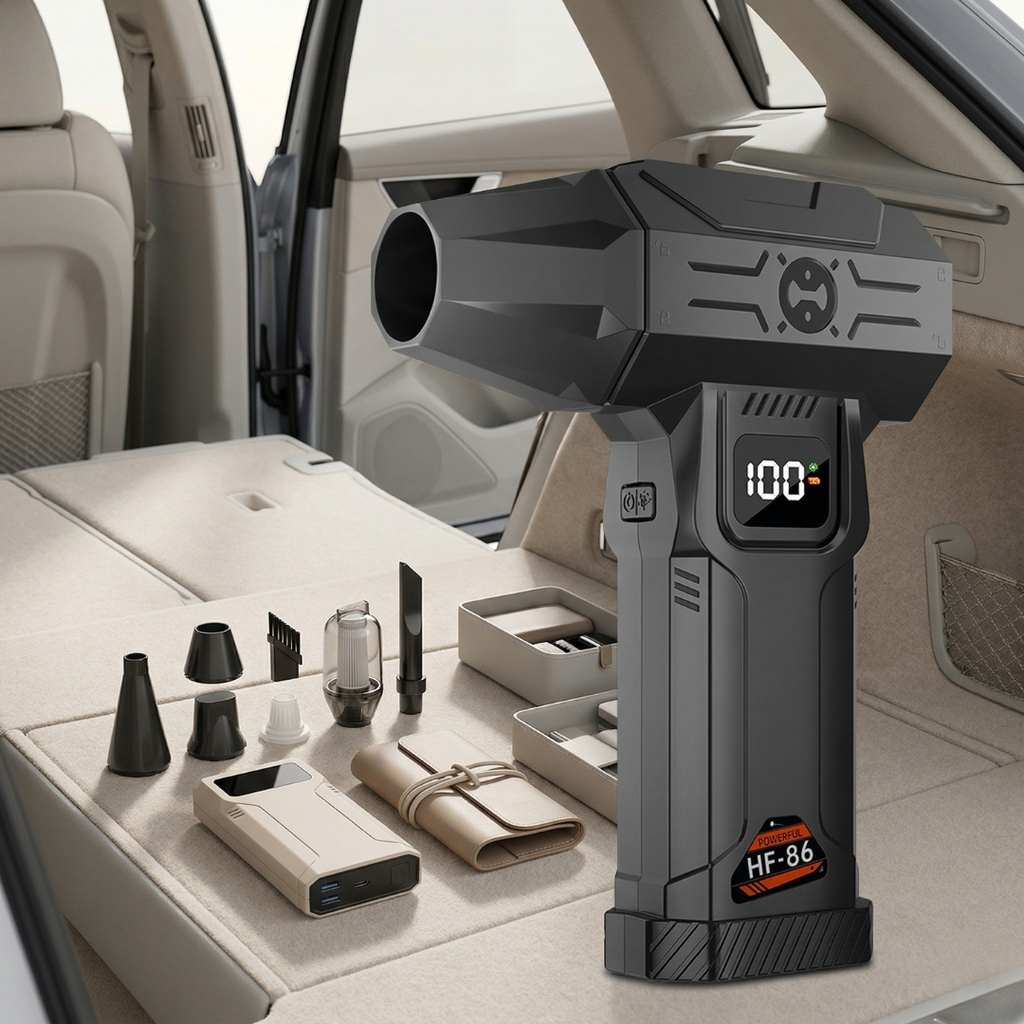 Turbo Air Portable Vacuum Cleaner For Cars And Interiors