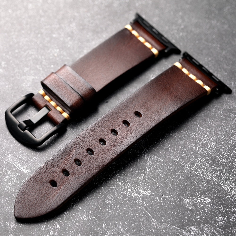 Rem i fuldkornslæder til Apple Watch