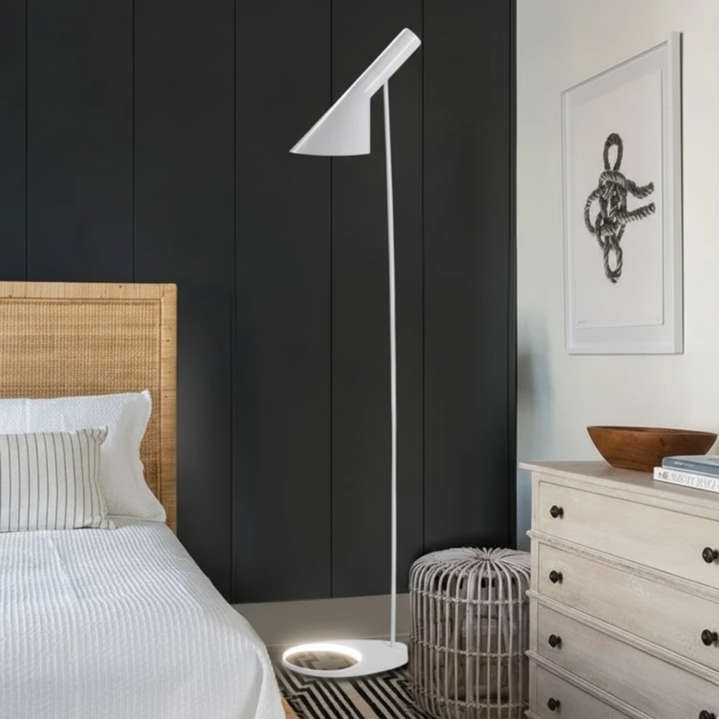 Severská minimalistická LED stojací lampa pro pohodlí očí a styl