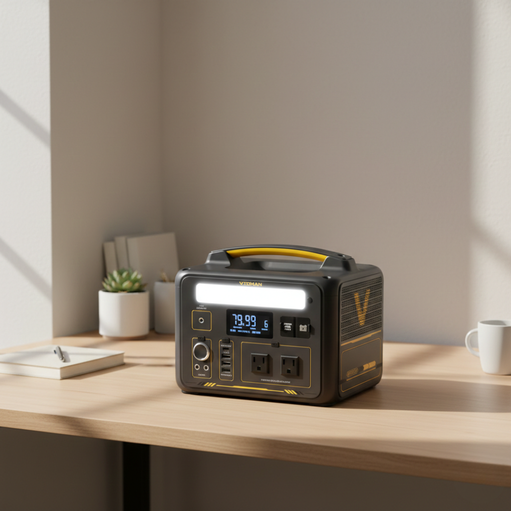 Compact Portable Solar Generator System For Backup Power