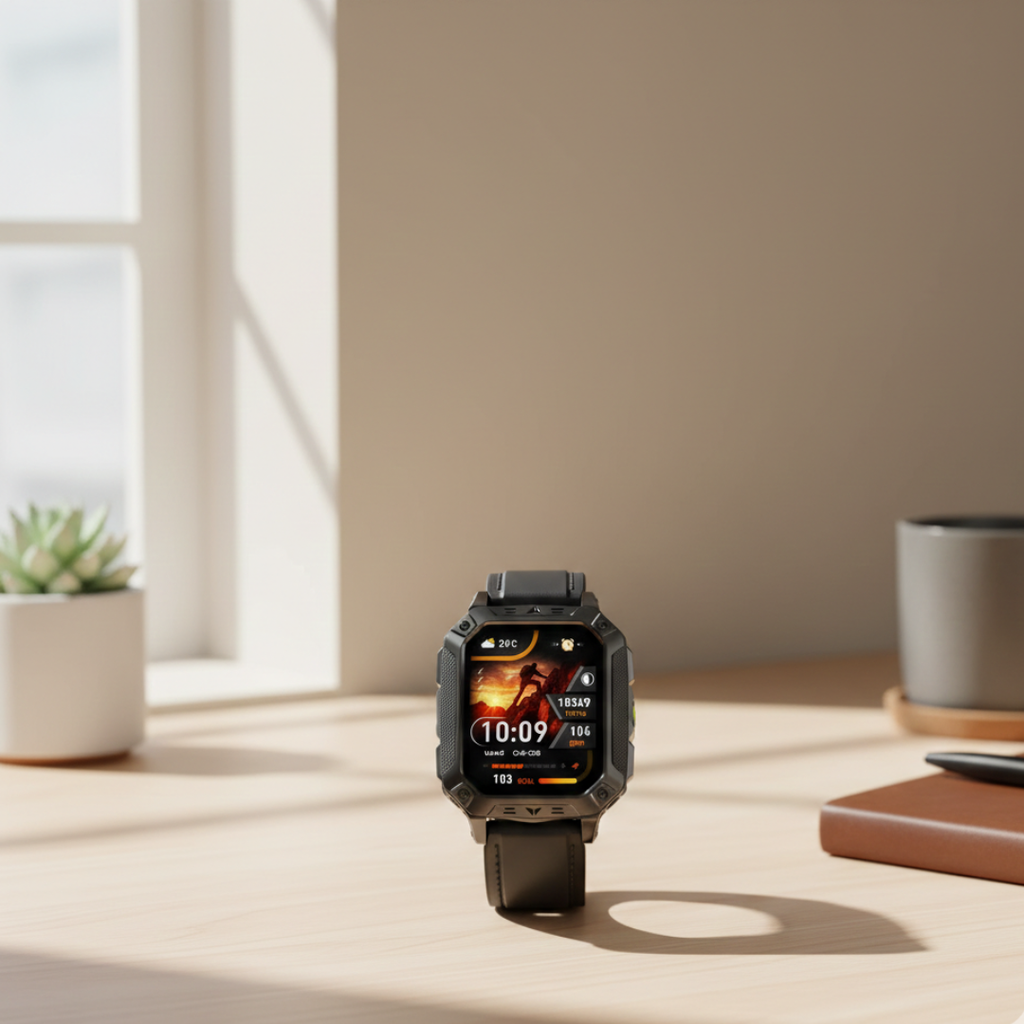 AMOLED-Display Outdoor Fitness Smartwatch Wasserdichter Fitness-Tracker