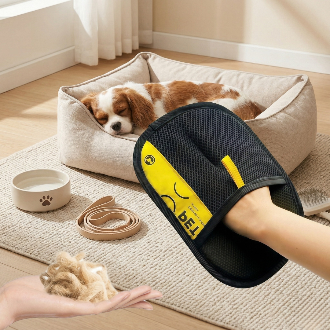 Grooming Glove For Pet Hair Removal And Fur Cleanup