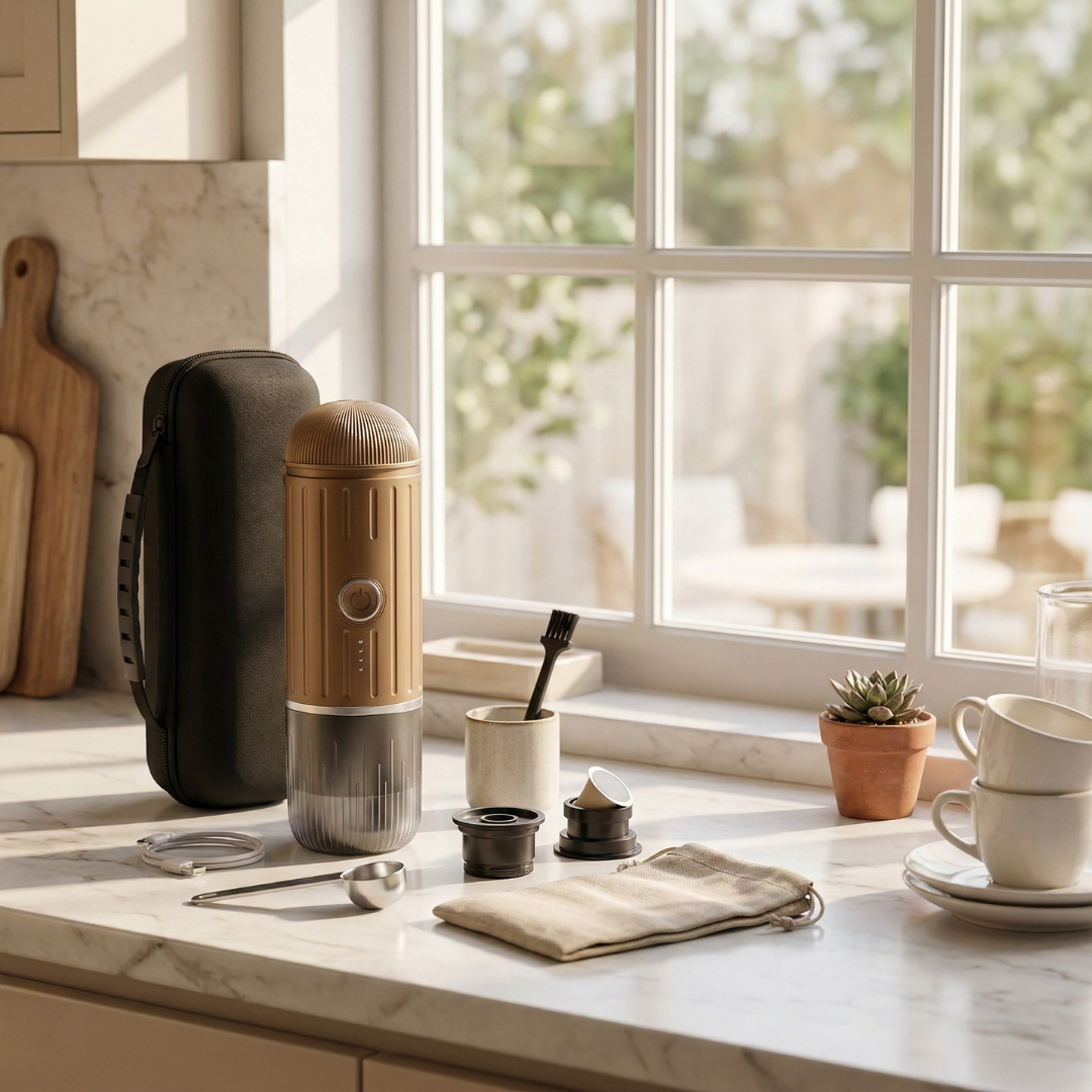 Portable Espresso Maker for Camping and Outdoor Trips