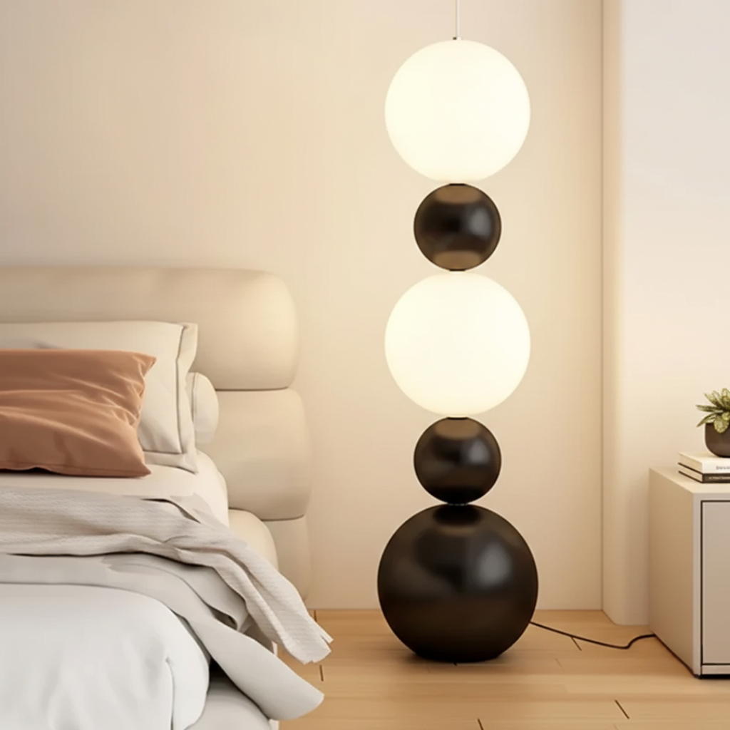 Glass Orb Floor Lamp For Modern Living Rooms And Ambient Lighting