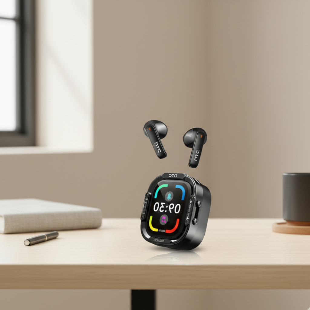 HTC NE70 Wireless Earbuds With Touchscreen Case New Edition